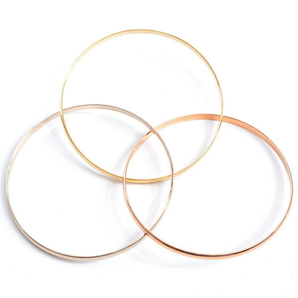 Cartier Trinity Bangle Bracelet Yellow Gold White Gold Pink Gold
